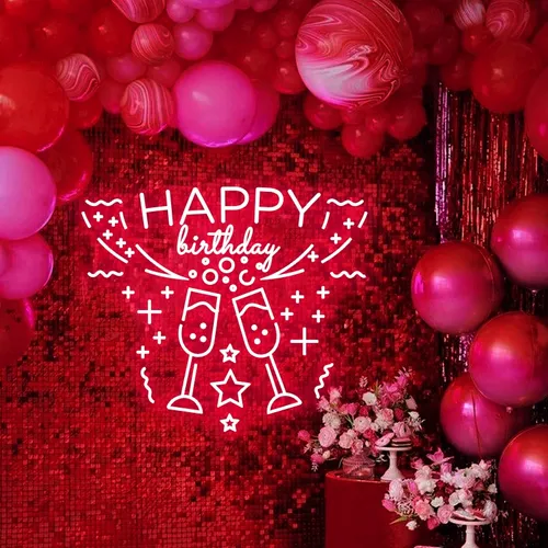 Birthday Cocktail Party Neon Sign - Custom Banners Now