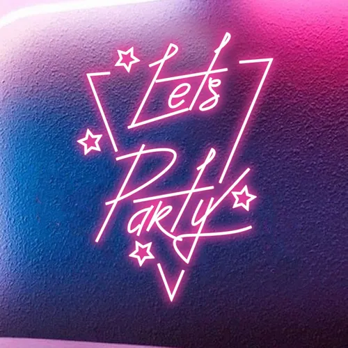 Let’s Party in Triangle Neon Sign - Custom Banners Now