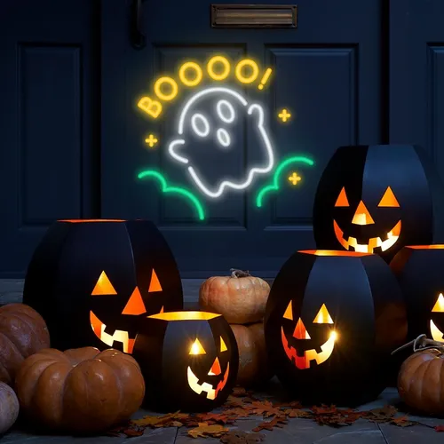 BOOOOOO Neon Sign - Custom Banners Now