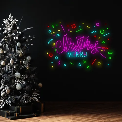 Christmas Merry Neon Sign - Custom Banners Now