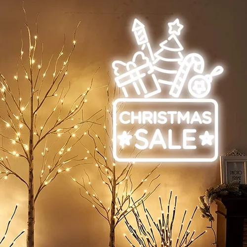 Christmas Sale Neon Sign - Custom Banners Now