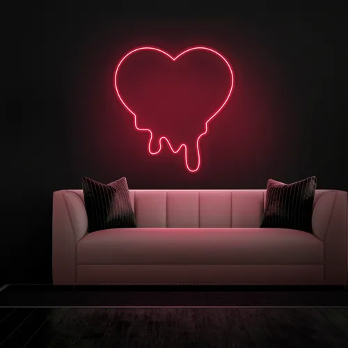 Melting Heart Neon sign - Custom Banners Now