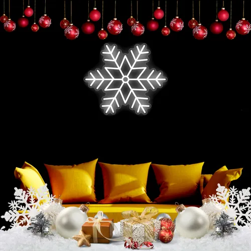 Snowflakes Neon Sign - Custom Banners Now