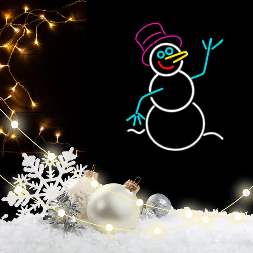 Frosty The Snowman Neon Sign - Custom Banners Now
