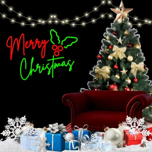 Sparkly Yuletide Neon Sign - Custom Banners Now