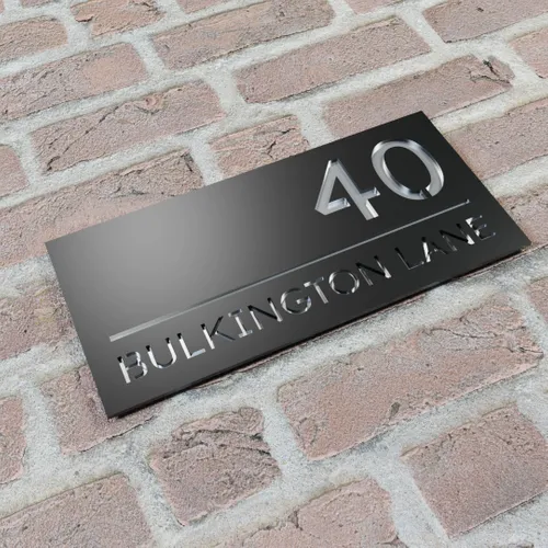 Engraved Metal House Number Sign - Custom Banners Now