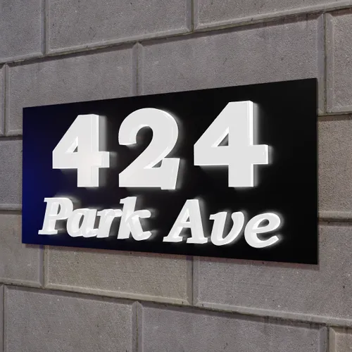 Push-Thru Lightbox House Number - Custom Banners Now