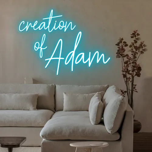 Creation Of Adam Neon Sign - Custom Banners Now