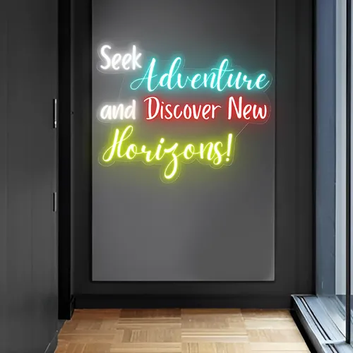 Seek Adventure Neon Sign - Custom Banners Now