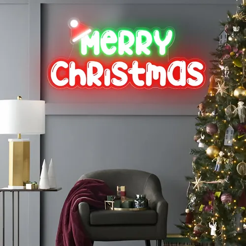 Merry Christmas Neon Sign - Custom Banners Now