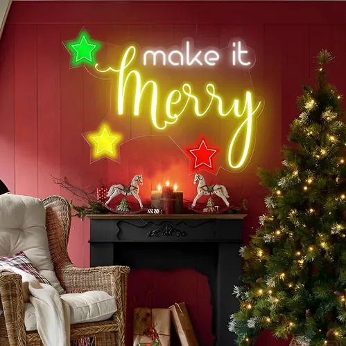 Make it Merry Neon Sign - Custom Banners Now