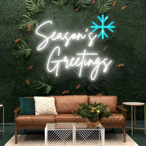 Season’s Greetings Neon Sign - Custom Banners Now