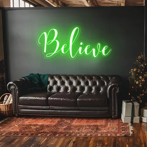 Believe Neon Sign - Custom Banners Now