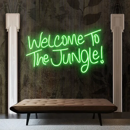 Welcome To The Jungle LED Neon Sign - Custom Banners Now