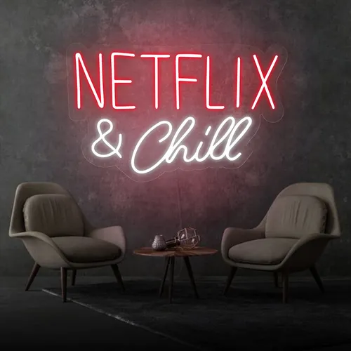 Netflix and Chill Neon Sign - Custom Banners Now