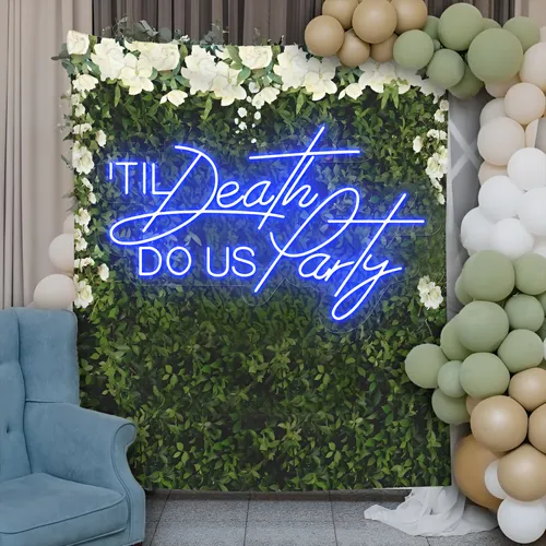 Til Death Do Us Party Neon Sign - Custom Banners Now