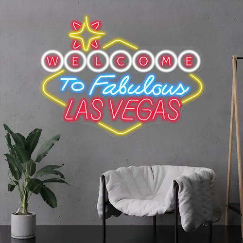 Welcome to Fabulous Las Vegas Neon Sign - Custom Banners Now