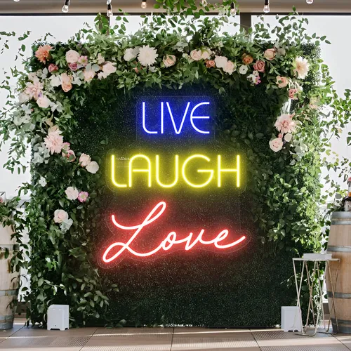 Live Laugh Love Neon Sign - Custom Banners Now