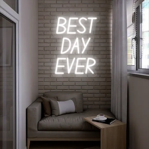 Best Day Ever Neon Sign - Custom Banners Now
