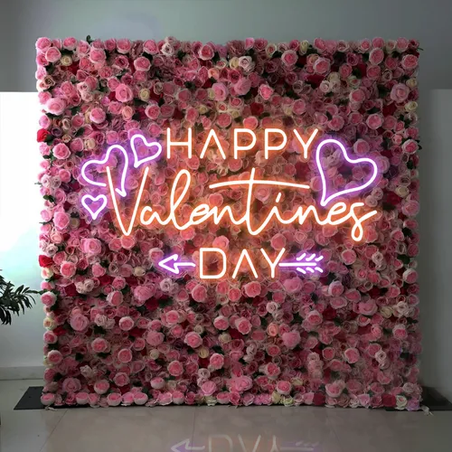 Happy Valentines Day Neon Sign - Custom Banners Now