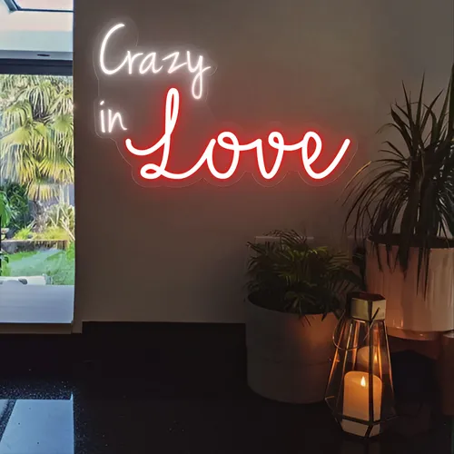 Crazy In Love Neon Sign - Custom Banners Now