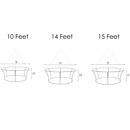 Custom Tapered Circle Personalized Trade Show Hanging Signs - Custom Banners Now