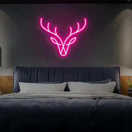 Abstract Deer Neon Sign - Custom Banners Now