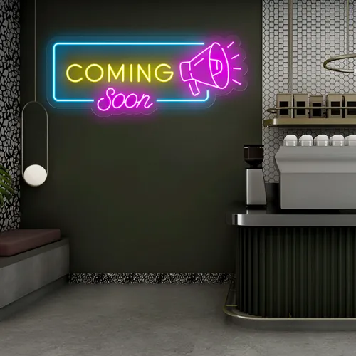 Coming Soon Neon Sign - Custom Banners Now