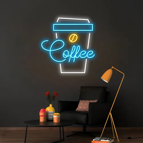 Snazzy Eye-catching Coffee Neon Sign - Custom Banners Now