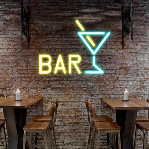 Martini Bar Neon Sign - Custom Banners Now