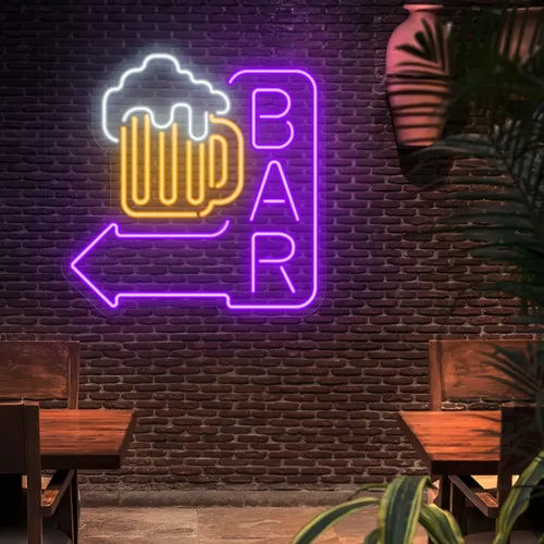 Beer Jug Bar Neon Sign - Custom Banners Now