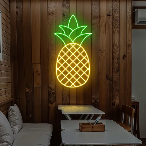 Neon Pineapple Light - Custom Banners Now