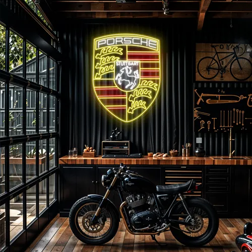 Porsche Neon Sign - Custom Banners Now