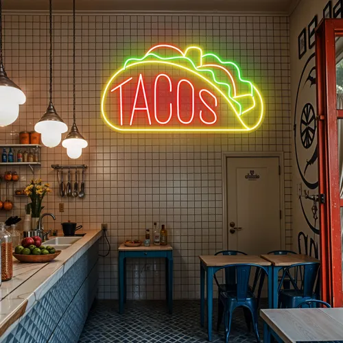 Neon Taco Sign - Custom Banners Now