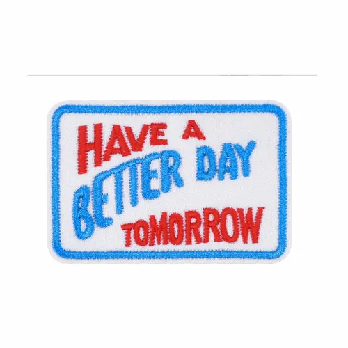 Red and Blue Have a Better Day Tomorrow Patch - Custom Banners Now