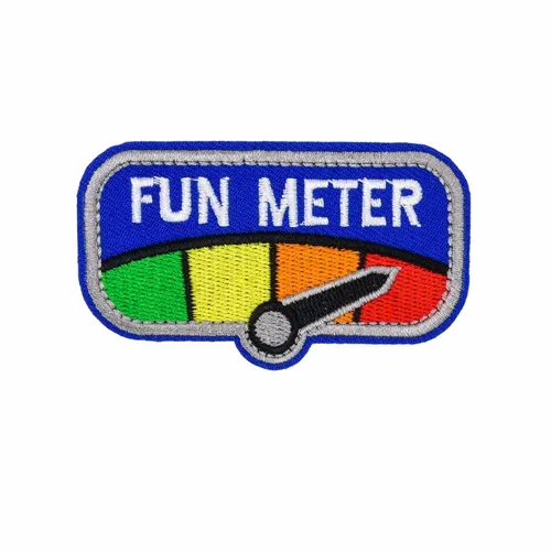 Blue and Grey Fun Meter Patch - Custom Banners Now