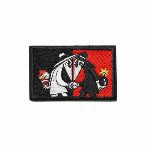 Black and Red White Hat vs Black Hat Patch - Custom Banners Now