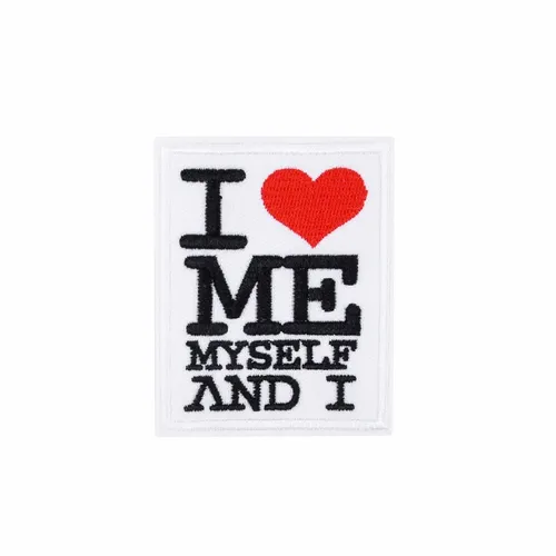 Black and White Me Myself and I Patch - Custom Banners Now
