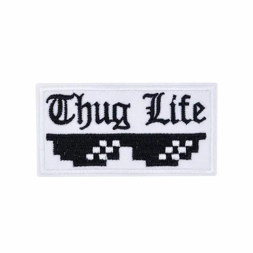 Black and White Thug Life Patch - Custom Banners Now
