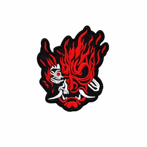 Red and White Oni Patch - Custom Banners Now