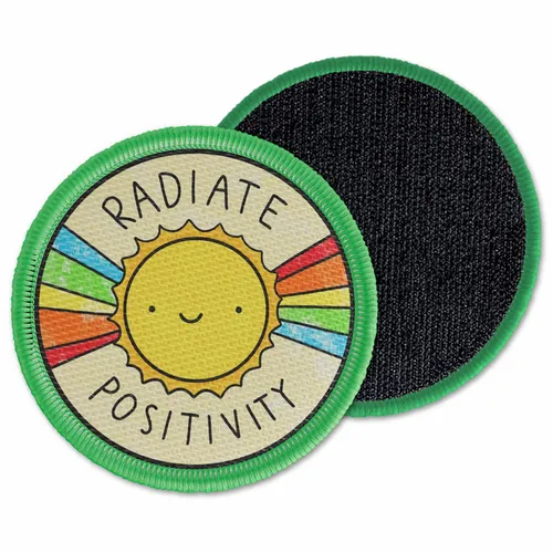 Round Radiate Positivity Velcro Patch - Custom Banners Now