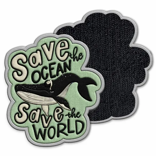 Save the Ocean Velcro Patch - Custom Banners Now