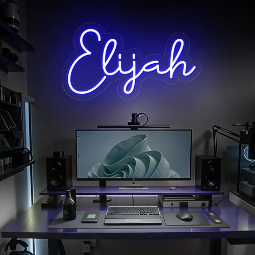 Elijah Neon Sign - Custom Banners Now