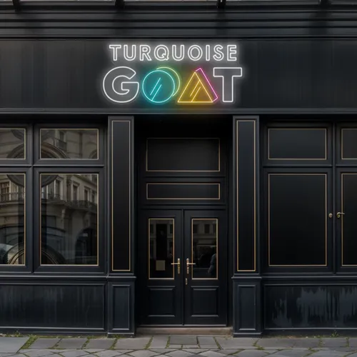 Turquoise Goat Neon Sign - Custom Banners Now