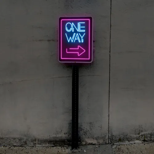 One Way Neon Sign - Custom Banners Now