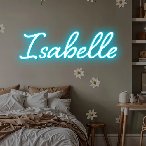 Isabelle Neon Sign - Custom Banners Now