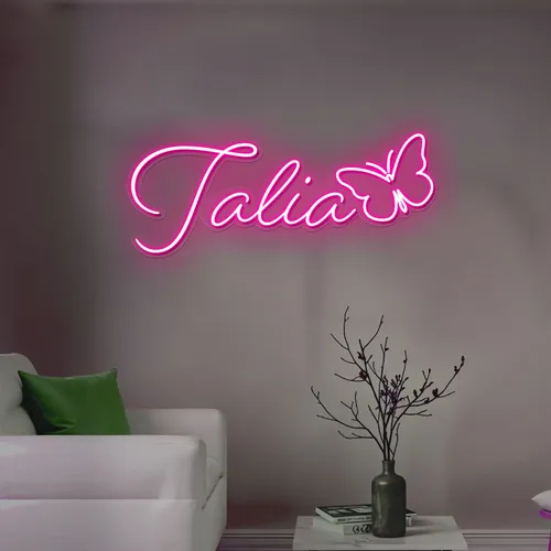 Talia Butterfly Neon Sign - Custom Banners Now