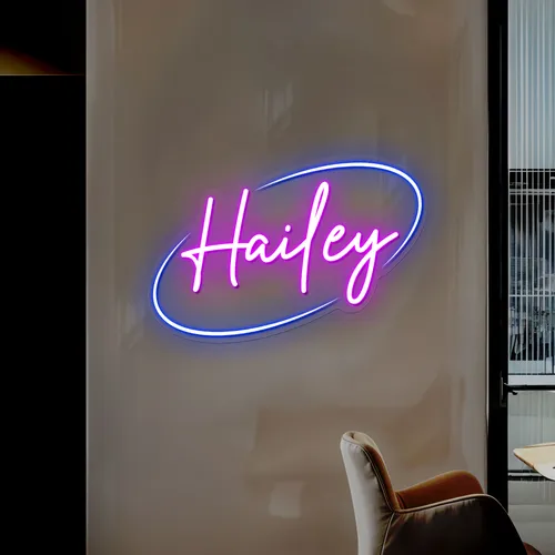 Hailey Neon Sign - Custom Banners Now