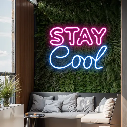 Stay Cool Neon Sign - Custom Banners Now
