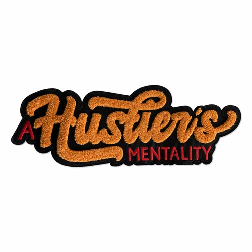 Hustler's Mentality Letterman Jacket Patch - Custom Banners Now